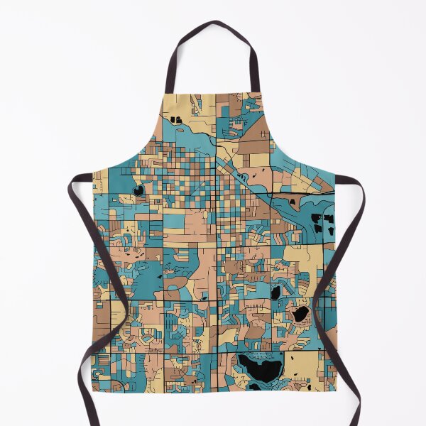 Item preview, Fort Collins Map Pattern in Mid Century Pastel designed and sold by PatternMaps.