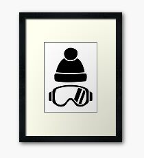 Ski goggles hat Framed Print