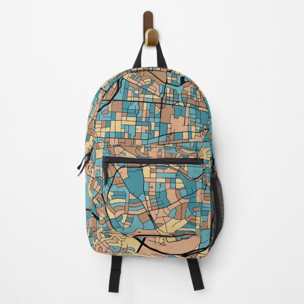 Item preview, Greensboro Map Pattern in Mid Century Pastel designed and sold by PatternMaps.