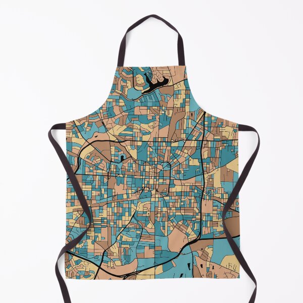 Item preview, Greensboro Map Pattern in Mid Century Pastel designed and sold by PatternMaps.