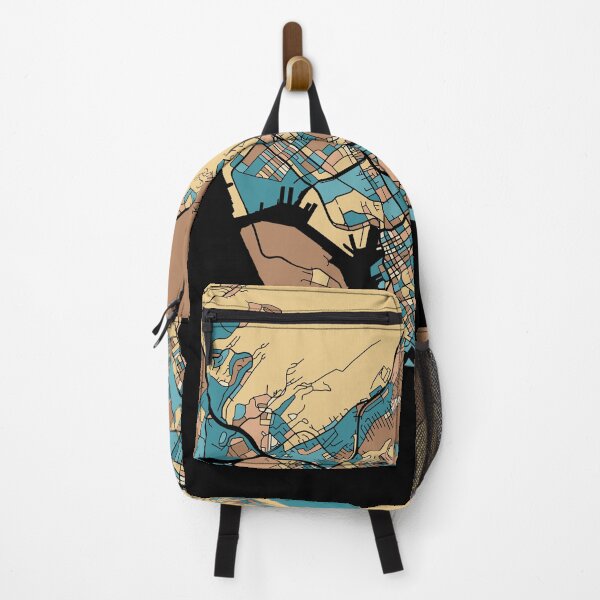 Item preview, Honolulu Map Pattern in Mid Century Pastel designed and sold by PatternMaps.