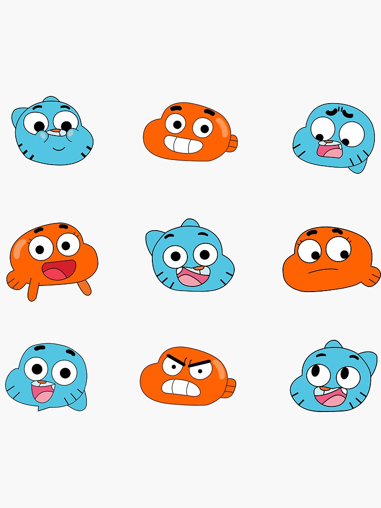 The amazing world of Gumball, Gumball and Darwin, What the what  Sticker  for Sale by karamram