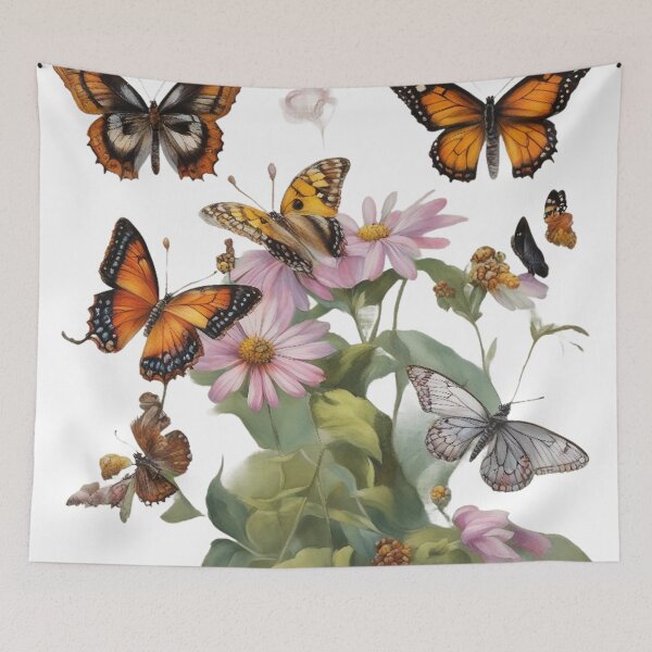Item preview, Butterflies with roses designed and sold by Hassan Aamara.