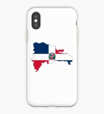 Dominican Republic Flag Map iPhone Case