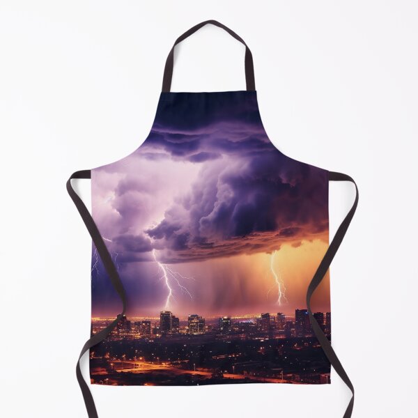 Item preview, Lightning and Thunderstorm over the city skyline 3 designed and sold by Art by Lilia.
