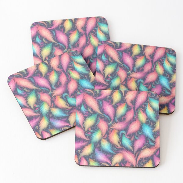 Item preview, Radiant Plumes - Rainbow Feathers Pattern designed and sold by DimHel2.