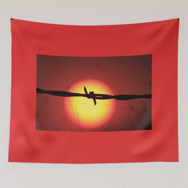 Item preview, Barbwire Silhouette at Sunset designed and sold by ROBERTDBROZEK.