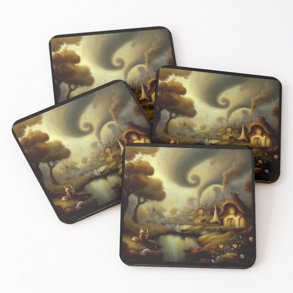 Item preview, Fantasy Painting 5  - Village Landscape designed and sold by CrankyOldDude.