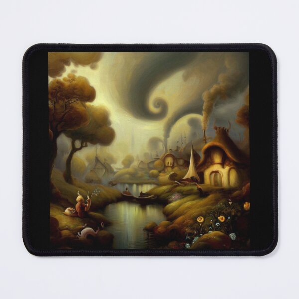 Item preview, Fantasy Painting 5  - Village Landscape designed and sold by CrankyOldDude.