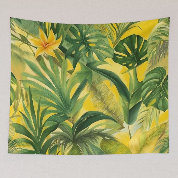 Item preview, Vintage Vibe Beautiful Tropical Big Leaf Pattern designed and sold by taiche.