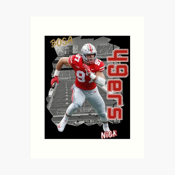 Funny nick Bosa 97 San Francisco 49ers football vintage poster