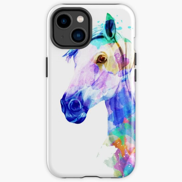 Pferd Aquarellmalerei, Aquarell Pferd, Pferd Kunst, Pferd Porträt iPhone Robuste Hülle