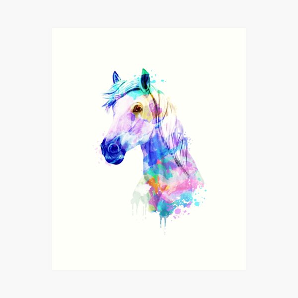 Item preview, Horse Watercolor Painting, Watercolor Horse, Horse art, Horse Portrait designed and sold by RomanDigitalArt.