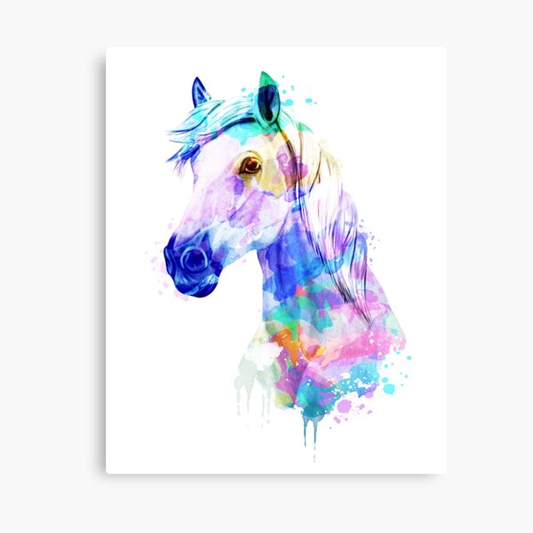 Horse Watercolor Painting, Watercolor Horse, Horse art, Horse Portrait Canvas Print
