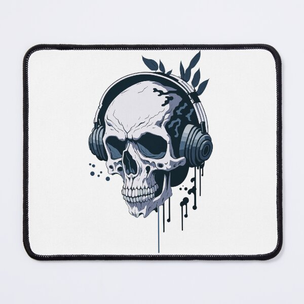 Item preview, aesthetic skull with headset - skullcandy designed and sold by Print Alpha.