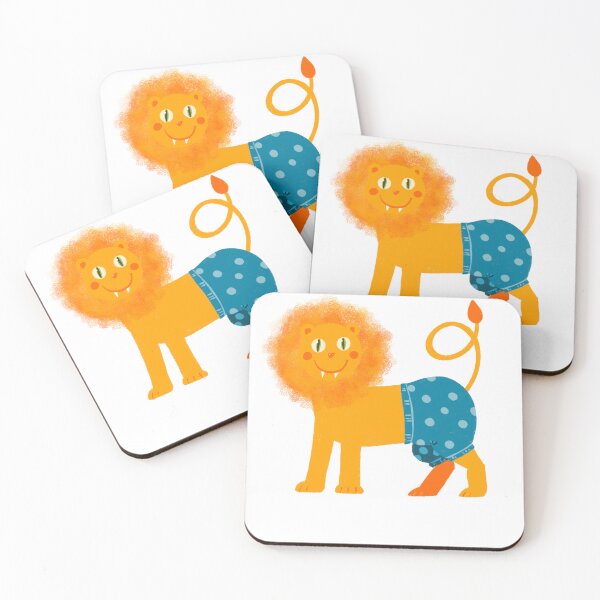 Item preview, Cheerful lion in blue pants. designed and sold by Olga Matskevich.