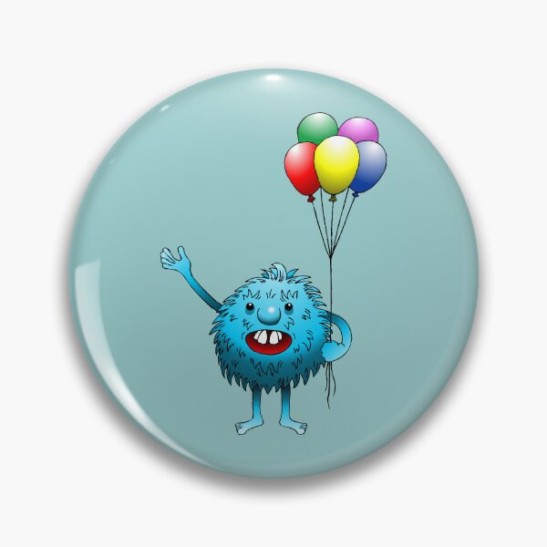 Item preview, Cute monster holding party balloons designed and sold by Restarter.