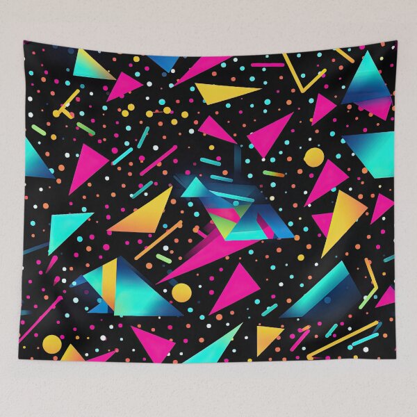 Item preview, 80s and 90s Retro Pop Synthwave Pattern designed and sold by AeonAcademy.