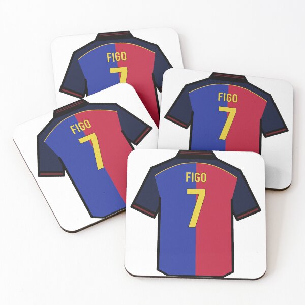 Item preview, Luis Figo 1999/2000 Barcelona Retro Shirt designed and sold by ArtForAllAges.