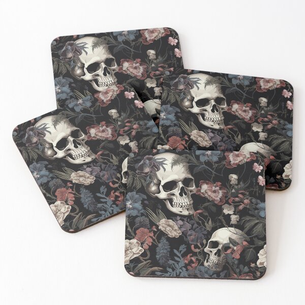 Item preview, Eternal Echoes Floral Skull Art designed and sold by meggydesigns.