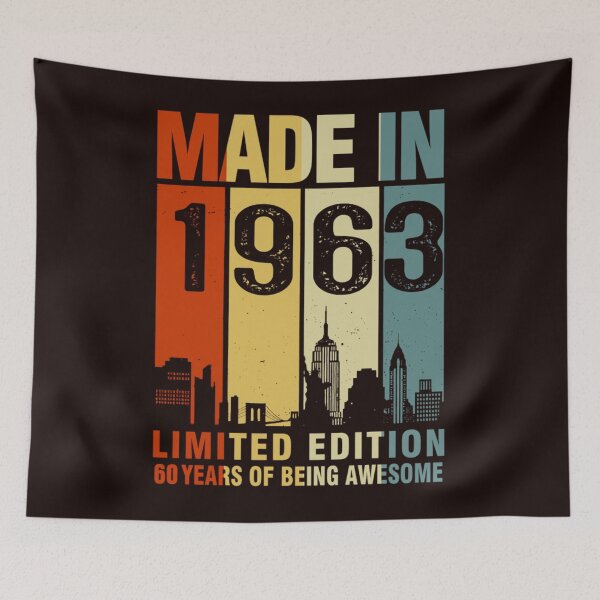 Item preview, Vintage Made In 1963 Limited Edition 60 Years Of Being Awesome designed and sold by SAMUCISSELL.
