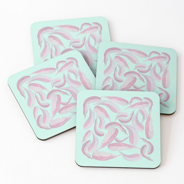 Item preview, Delicadas Hojas De Eucalipto Rosa Pintura Rosa Aqua Pieretto designed and sold by Pieretto.