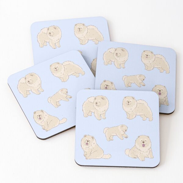 Item preview, Cute white chow chow dog pack  designed and sold by Yaragold.