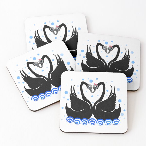 Item preview, Black Swans - Happy Valentine's Day designed and sold by Shirley cute art .