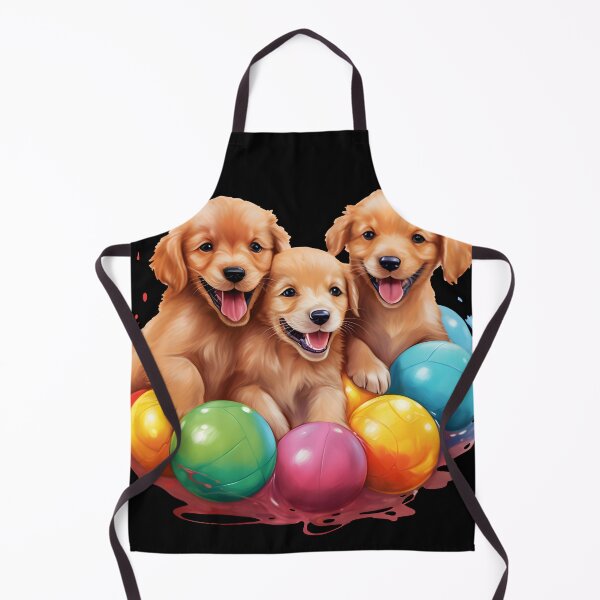 Item preview, Golden Retriever Puppy's Playing with Balls designed and sold by ARTficiallyAnon.