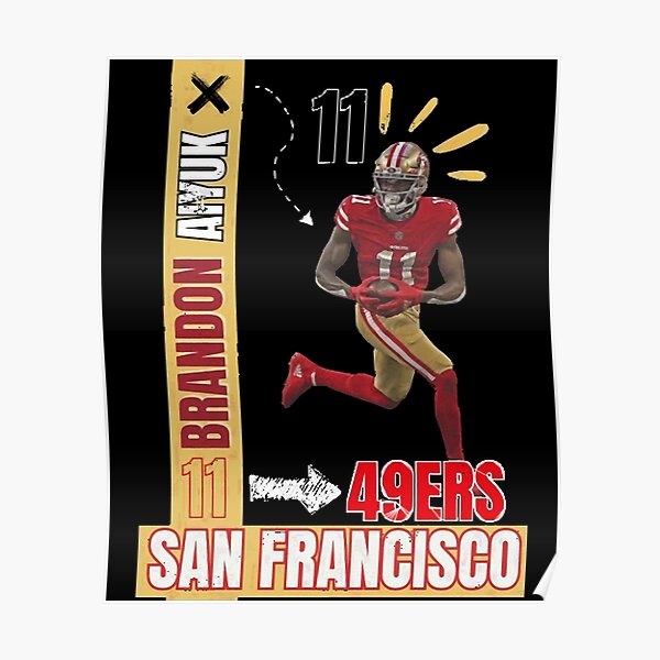 Brandon Aiyuk Football Edit Tapestries 49ers - Brandon Aiyuk - Posters and  Art Prints