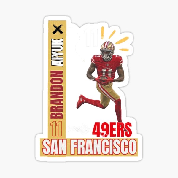 Brandon Aiyuk Football Edit Tapestries 49ers Long Sleeve T-Shirt