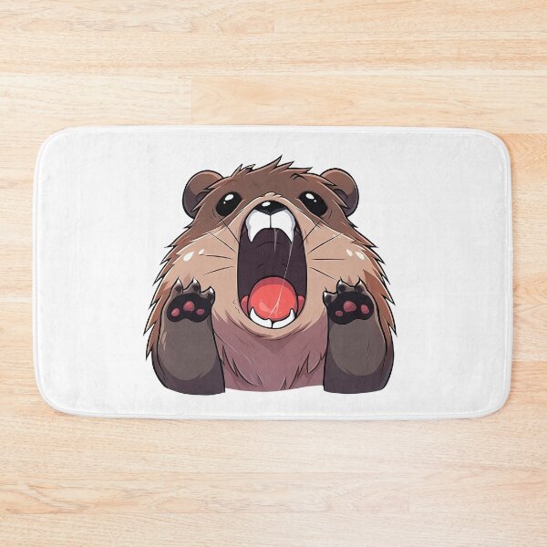 Item preview, Cute Kawaii Screaming Marmot Meme Screaming Beaver designed and sold by CozyKawaiiArt.