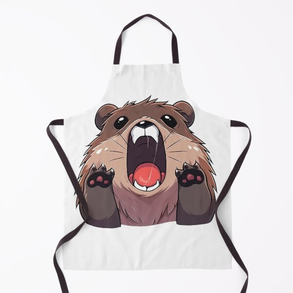 Item preview, Cute Kawaii Screaming Marmot Meme Screaming Beaver designed and sold by CozyKawaiiArt.