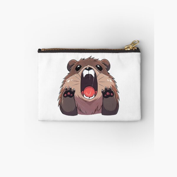Item preview, Cute Kawaii Screaming Marmot Meme Screaming Beaver designed and sold by CozyKawaiiArt.