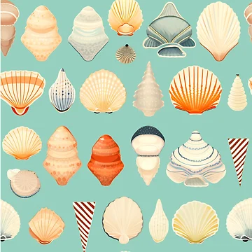 Artwork thumbnail, Shells shells shells by DiveIntoDesigns