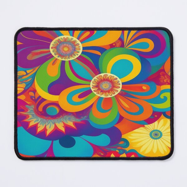 Item preview, Flower Power Colourful Flower Pattern designed and sold by druidwolfart.