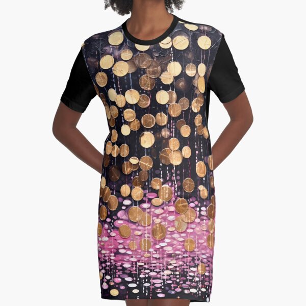 Item preview, The rain of coins in pink gold and black color designed and sold by LazyLifestyle.