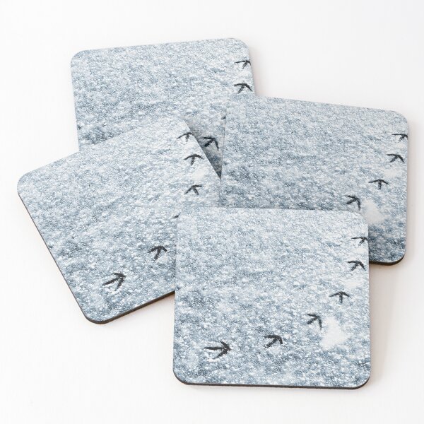 Item preview, Birds footprints snow on a frozen lake designed and sold by bailey-cooper.