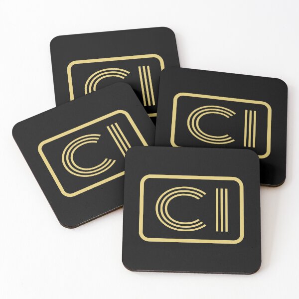 Item preview, CI Initials Gold Geometric Letters designed and sold by Jeallan Designs.