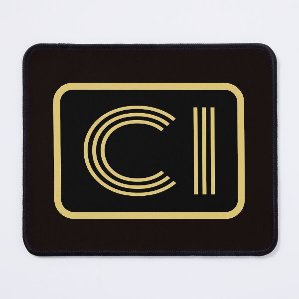 Item preview, CI Initials Gold Geometric Letters designed and sold by Jeallan Designs.