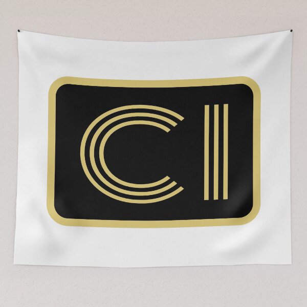 Item preview, CI Initials Gold Geometric Letters designed and sold by Jeallan Designs.