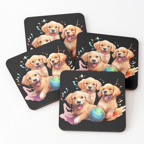 Item preview, Golden Retriever Puppy's Playing with Balls designed and sold by ARTficiallyAnon.
