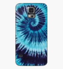 Blaues Tie-Dye Hülle & Klebefolie für Samsung Galaxy