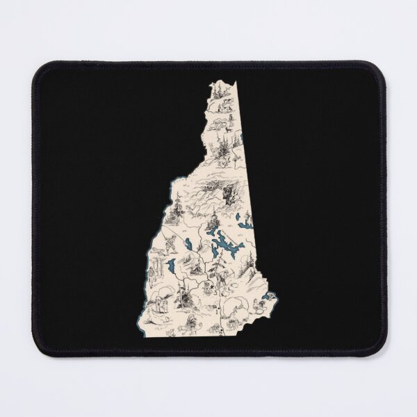 Item preview, New Hampshire Vintage Picture Map designed and sold by Dar-rinWitmer.