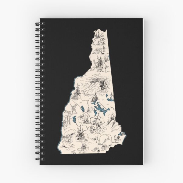 Item preview, New Hampshire Vintage Picture Map designed and sold by Dar-rinWitmer.