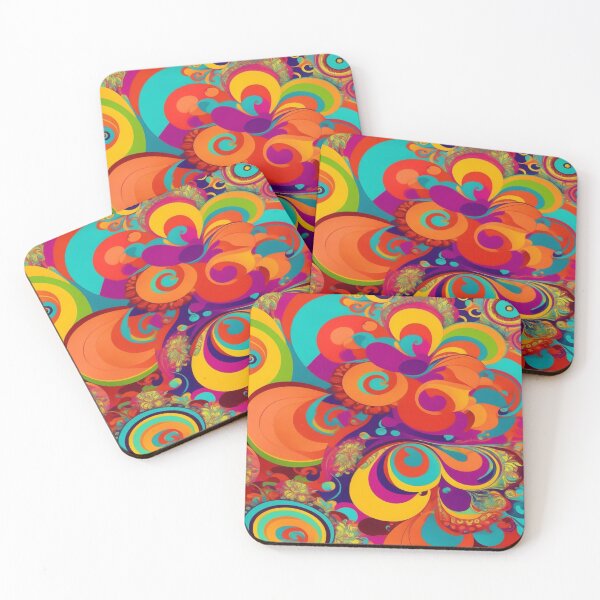 Item preview, Flower Power Colourful Flower Pattern designed and sold by druidwolfart.
