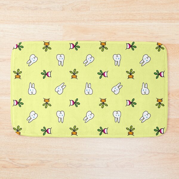 Item preview, Rabbits, carrots and turnips - Yellow designed and sold by idjy.