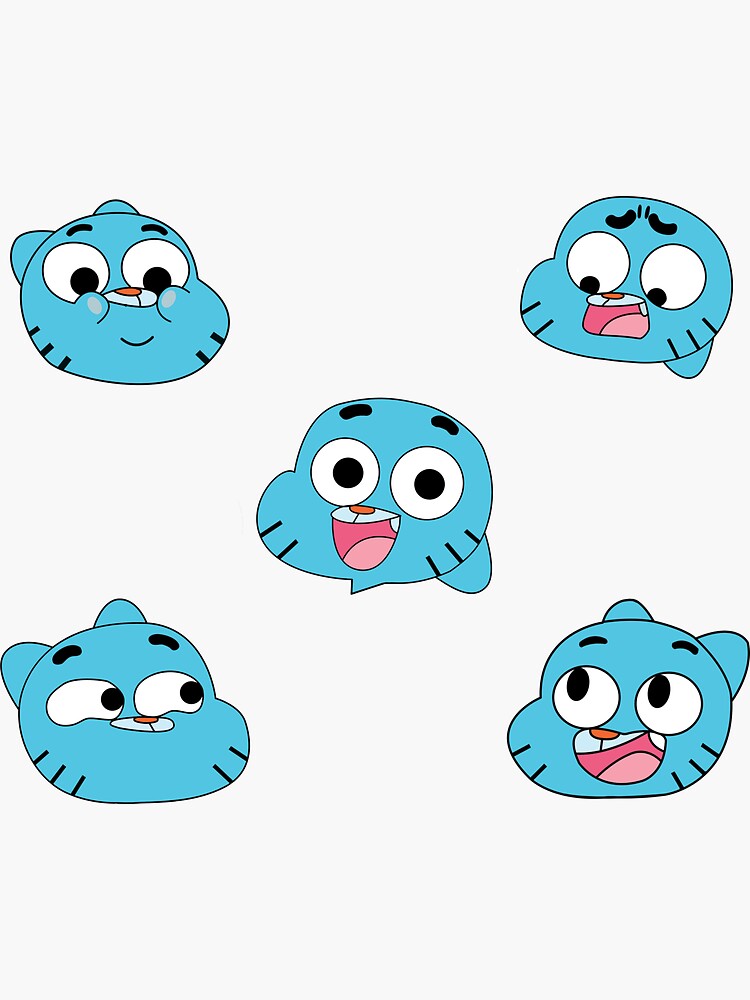 The Amazing World of Gumball Gumball Contorted Face Sticker - Sticker Mania