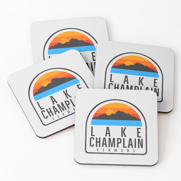 Item preview, Lake Champlain Vermont Vintage Retro Adventure Fishing, Skiing Mountains designed and sold by Dar-rinWitmer.