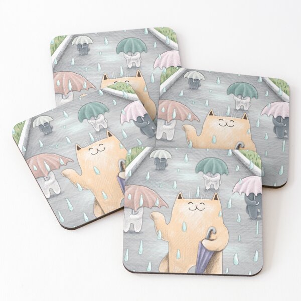 Item preview, Cute Rainy Day Kitties designed and sold by Julia Sol.